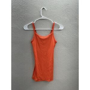 No Boundaries Womens Tank Top Size XS Orange Ribbed Cami Top